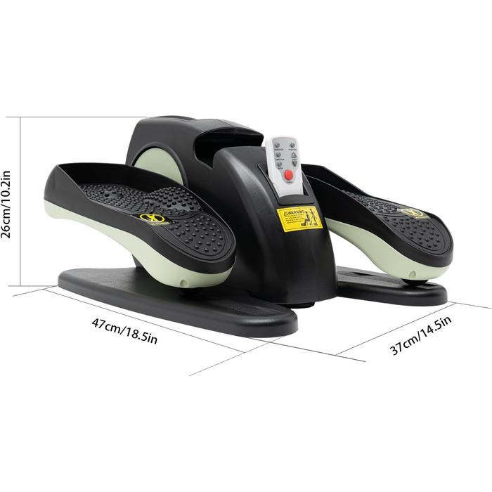 Еліптичний тренажер під стіл, електричний з масажем ніг, міні крострейнер з пультом, LCD-трекер, для молоді, літніх та дорослих