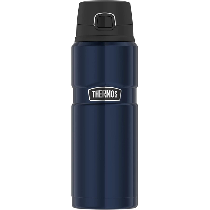 Термос Thermos Stainless King 0,7 л, нержавіюча сталь, синій, герметичний, зручна кришка, зберігає тепло 15 годин/холод 24 години, безпечний, BPA-free