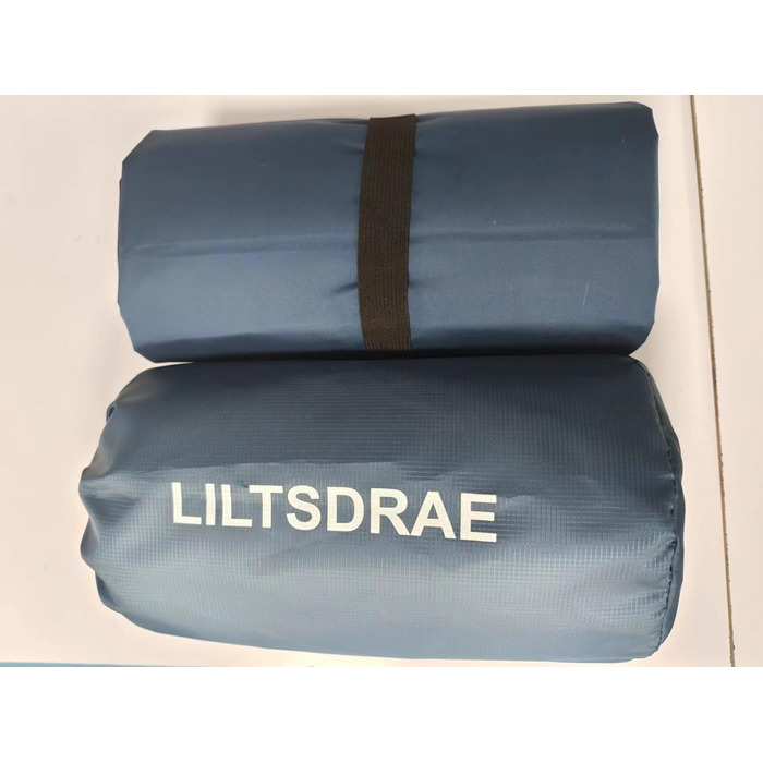 Каремат надувний LILTSDRAE для кемпінгу, 12.7 см, з подушкою, вбудованим насосом, зелений (Twin)