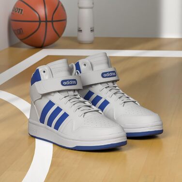 Баскетбольне взуття Adidas для чоловіків, розмір 44 2/3 EU, білий, Team Royal Blue, Grey