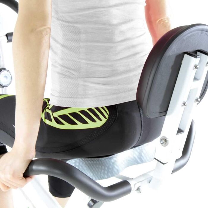 Складаний велотренажер Tecnovita by BH Back FIT YF91, магнітна система, подвійна передача, монітор, транспортні ролики