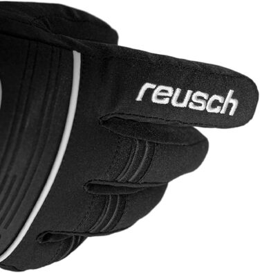 Дитячі гірськолижні рукавички Reusch Softshell, водонепроникні та вітрозахисні (чорно-сірі, розмір 6.5)