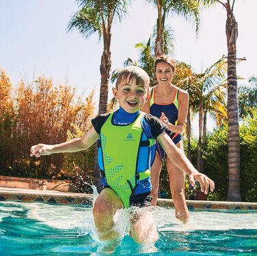 Дитячий рятувальний жилет AQUASPHERE, зелений, для хлопчиків та дівчаток 2-6 років, із регульованими ременями, для плавання