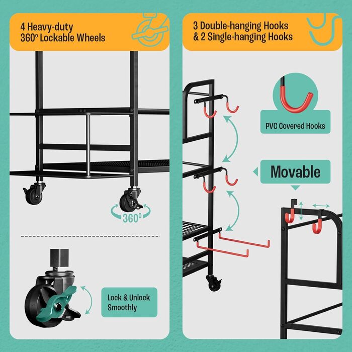 Організатор для домашнього спортзалу Yes4All, чорний - стелаж для зберігання