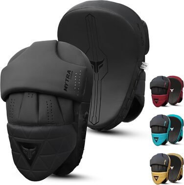 Рукавиці для боксу Mytra Fusion Box Pratzen Gebogen - чорні, для MMA, муай-тай, карате, кікбоксингу