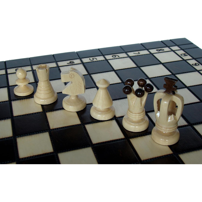 Набір шахів 3 в 1 Abio: шахи, шашки, нарди. Дерев'яне шахове поле 35,5x35,5 см. Якісний, складаний набір для дорослих.