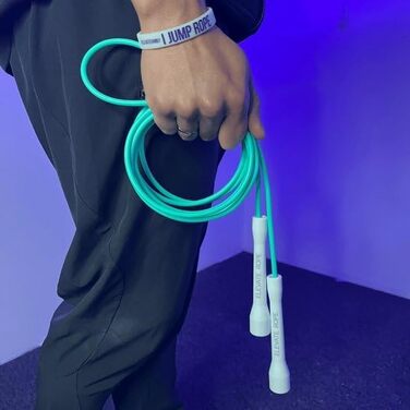 Стрибкове канат Elevate Speed Rope MAX: професійний, міцний PVC з нейлоновою серцевиною, 5 мм, до 3 метрів, турквоаз