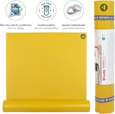 Йога-мат Bodhi Rishikesh Premium 60 XL для йоги та пілатесу, антиковзкий, екологічний, сертифікат OEKO-TEX, виготовлений у Німеччині