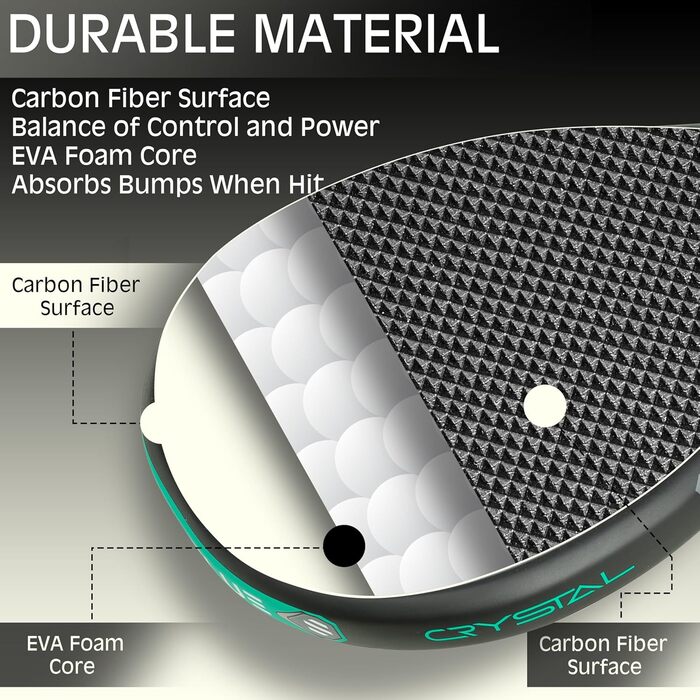 Ракетка для падел SportsBlue Carbon Pro Series з чохлом – професійна ракетка для тенісу та падел