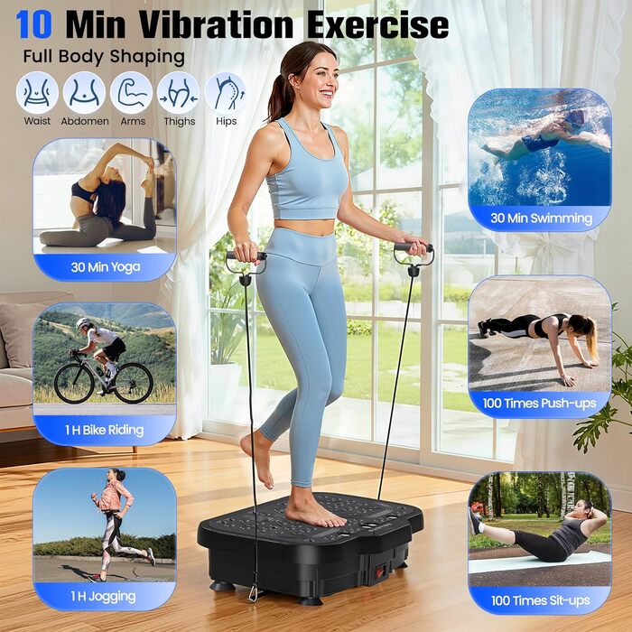 Платформа для вібраційного масажу та тренувань, 180 швидкостей, Power Shaping, до 150 кг