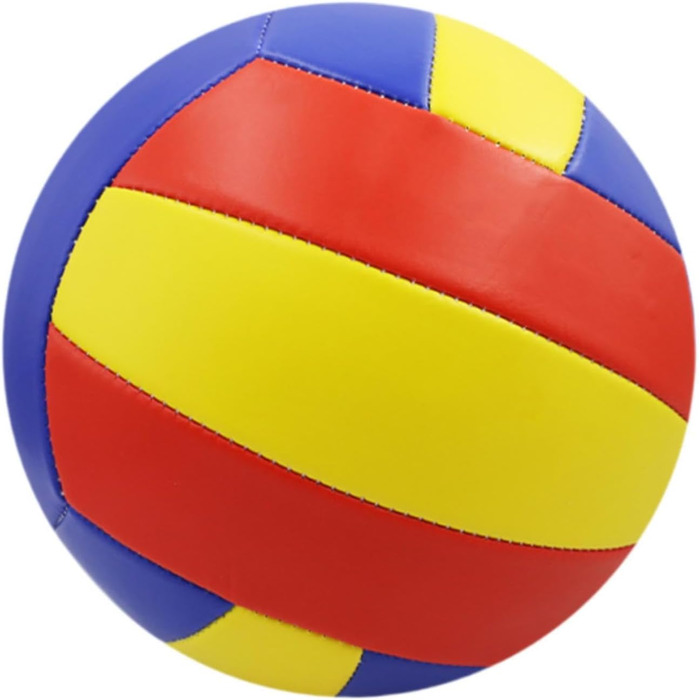 Волейбольний м'яч Perfeclan Standard 5 для залу, басейну, активного відпочинку (жовтий, синій, червоний)