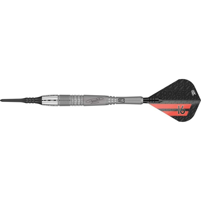Професійний набір дартс Target Phil Taylor Power 9-Five Gen 7, 95% вольфрам, м'які наконечники, 18 г