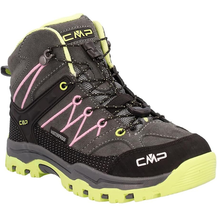 Дитячі трекінгові черевики CMP Rigel Mid Wp для хлопчиків та дівчаток, сірий та рожевий, 30 EU