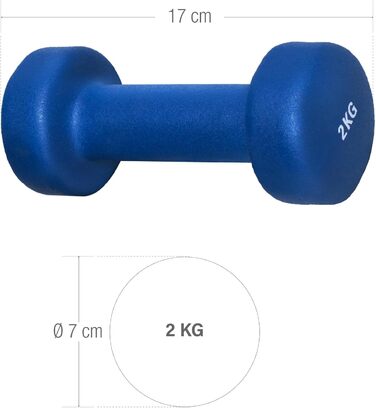Неопренові гантелі GORILLA SPORTS 2x2 кг, антиковзкі, набір для фітнесу та гімнастики