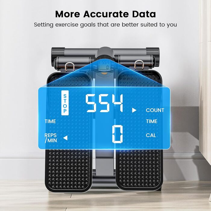 Міні-степер Sportsroyals Up-Down-Twister для дому з мотузками та LCD-дисплеєм, до 150 кг