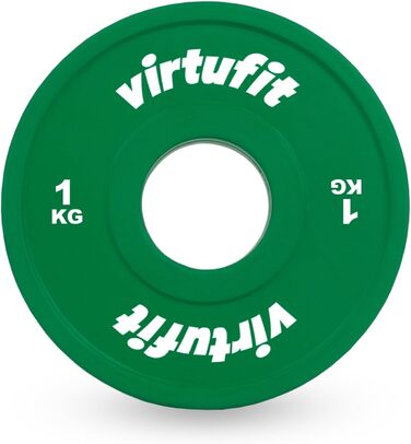 Олімпійський фракційний диск VirtuFit 1 кг, зелений, для штанги та гантелей
