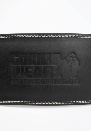 Пояс для важкої атлетики Gorilla Wear, шкіряний, 6 дюймів, з підкладкою, чорний, XXL-3XL, для бодібілдингу та кросфіту