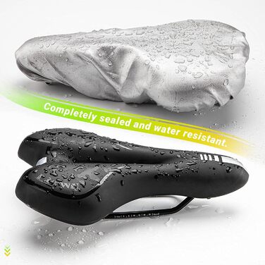 Велосипедне сідло LERWAY для MTB, шосе, BMX: чорне, зручне, з PU-шкіри, водонепроникне, з отвором, світловідбиваюче