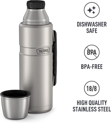 Термос Thermos King 1,18 л з нержавіючої сталі 18/8 для напоїв