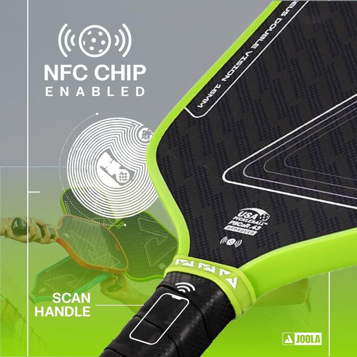 Падл для піклболу JOOLA Vision/Double Vision з фолією SK для зменшення вібрації, сертифікований USAPA Perseus Double Vision - Charge Green