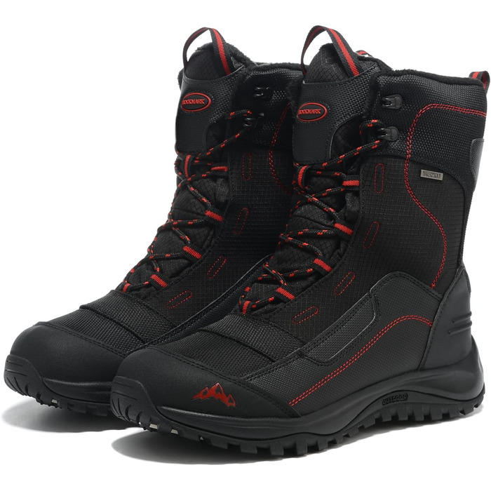 Чоловічі зимові чоботи Winter, з підкладкою з хутра, теплі, водонепроникні, розмір 43 EU, чорно-червоні