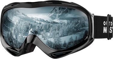 Універсальна лижна маска OutdoorMaster OTG для чоловіків і жінок, сноуборд окуляри з 100% UV-захистом, антифог, під окуляри, VLT 80%