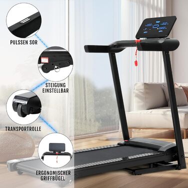 Бігова доріжка Novonova SY-T1507: 1-14 км/год, LED-дисплей, 12 програм, складаний