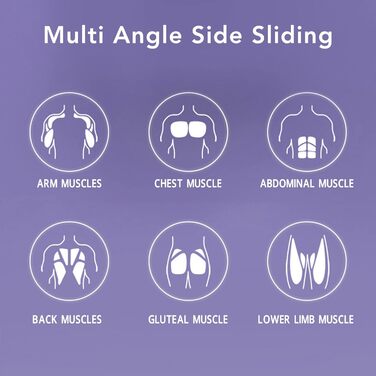 Автоматичний відскокучий ролик для пресу Asixxsix з підтримкою ліктів, ролик для пресу з автоматичним відскоком, фітнес-тренажер для пресу з наколінниками (фіолетовий)