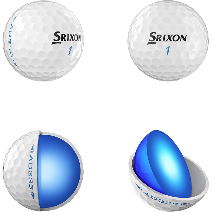 Гольф-м'ячі Srixon AD333 для чоловіків, 12 шт, преміум