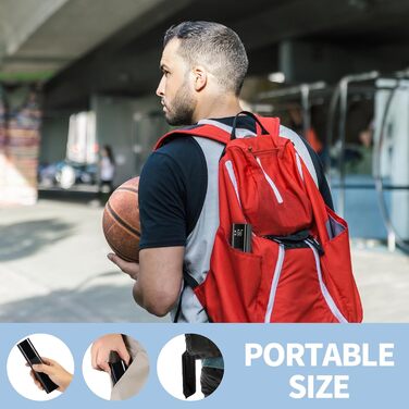 Електрична повітряна помпа Pumteck MY01 для м'ячів: баскетбол, футбол, волейбол. Точний манометр, 4 режими, автоматична. Макс. 15 PSI, чорна