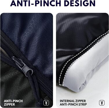 Спальний мішок 0°C XXL для дорослих, тепла погода, для кемпінгу, зими, походів, полювання, подорожей (2,4 кг, блакитний)