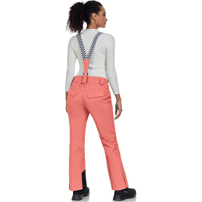 Жіночі гірськолижні штани ALOGO з мембраною, непромокаючі, теплі, для катання на сноуборді та лижах, знімні лямки, знімний снігозахист, для активного відпочинку на зиму, Orange, XS