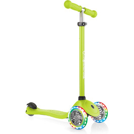 Дитячий самокат Globber Primo Lights, 3 колеса, 120/80 мм, ABEC 5, регульований, LED підсвітка, неоновий