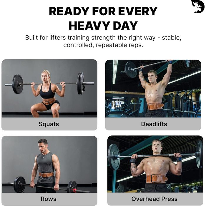 Шкіряний атлетичний пояс для важкої атлетики DMoose Fitness для підтримки попереку, 5 мм, для станової тяги та присідань, Powerlifting, чорний з червоною прошивкою, Small (23-30 дюймів)