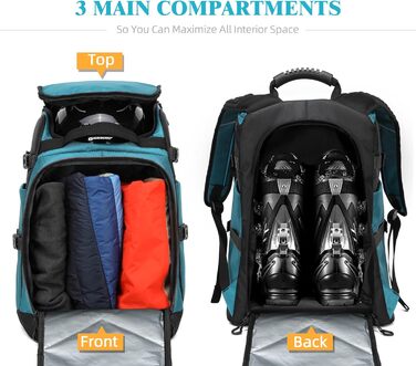 Чохол для лижних/сноубордистських черевиків TurnWay, Чохол для скейтбордингу (L, Синьо-чорний)