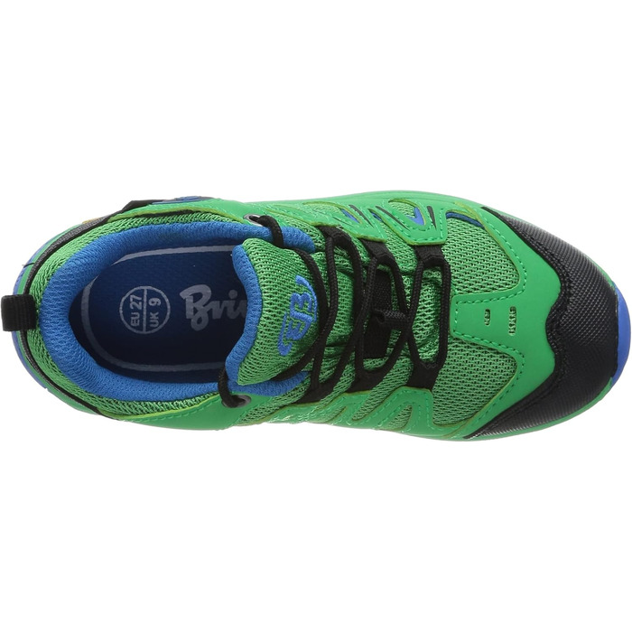 Дитячі трекінгові кросівки Brütting Expedition для хлопчиків та дівчаток (27 EU, зелено-синьо-чорні)