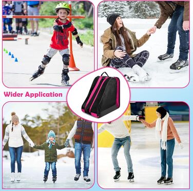 Сумка для роликів та ковзанів для дітей, рожева. З регульованим ремінцем. Підходить для роликів, ковзанів та хокею.