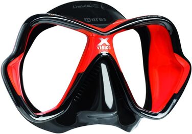 Дайвінг-маска Mares X-Vision LiquidSkin 2014, чорна/червона
