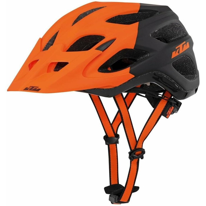 Велосипедний шолом KTM Factory з системою Fidlock, з козирком, матовий помаранчевий і чорний