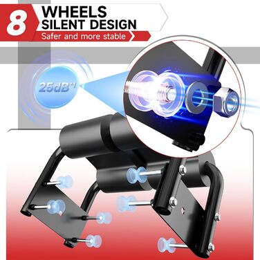 Тренажер для пресу з LCD-монітором для дому. Багатофункціональний тренажер для всього тіла, до 150 кг. Чорно-червоний.