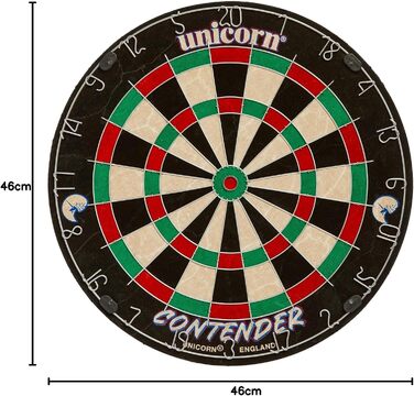 Дартс Unicorn Easy Score для початківців, навчальний, подвійна висота, з круглим дротом, змагальна якість, дошка з сизалю