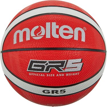 М'яч баскетбольний Molten BGR5-RW, розмір 5, чорний/червоний/білий