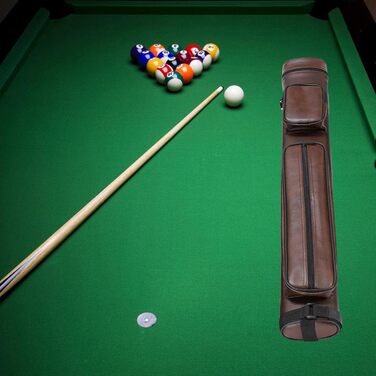Чохол для кия Billard з 4-ма відділеннями, коричневий, з PU-шкіри