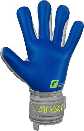 Воротарські рукавички Reusch Attrakt Freegel для дорослих, внутрішній шов, покриття Grip Silver, для всіх типів полів, сірі/жовті