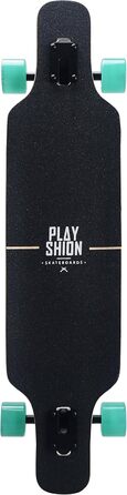 Лонгборд PLAYSHION 39 дюймів, Drop-Through, ABEC-9, для фрірайду та круїзингу, чорний