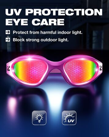 Окуляри для плавання ZIONOR G1 NAVA Anti-Fog (Рожево-золоті) - Професійні, 100% UV-захист, для дорослих