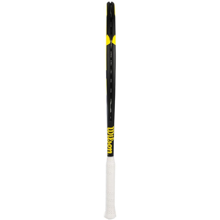 Тенісна ракетка Wilson Pro Open 300г, чорна-жовта, без струн, розмір ручки 3