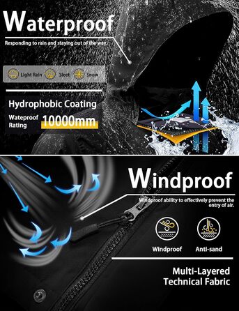 Жіноча водонепроникна гірськолижна куртка GEMYSE з флісовою підкладкою та капюшоном, для активного відпочинку, кольору смарагдова блакить (L)