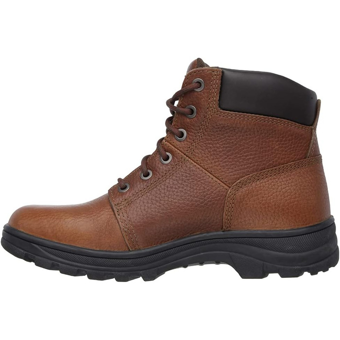 Чоловічі бойові черевики Skechers Workshire 43 EU, коричневі, з тисненням, шкіра