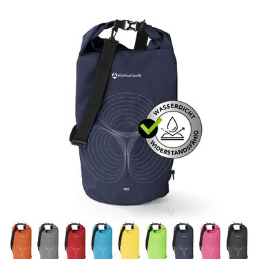 Водонепроникний рюкзак Dry Bag 30L Sonar, темно-синій | Сумка-мішок для активного відпочинку, риболовлі та кемпінгу
